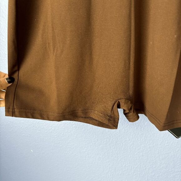 NWT ZAFUL Women's Open Back Solid Color Skinny Slim Unitard Romper Deep Coffee M - Picture 5 of 8